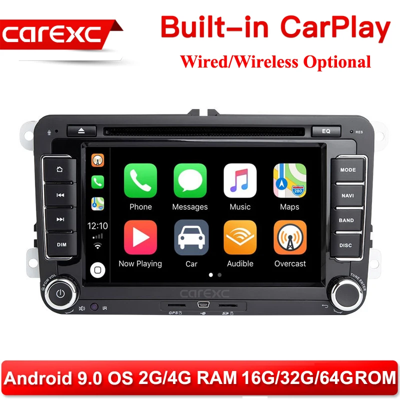 Автомагнитола CarExc 7 дюймов 2 DIN Android 9 0 для Volkswagen VW Skoda Octavia golf 5 6 touran passat B6 jetta polo tiguan