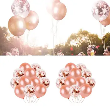 

2 Packs Rose Gold Foil Balloon Wedding Birthday Party Decor Kids Adults Balls Confetti Air Balloons Balloon Bouquet Set