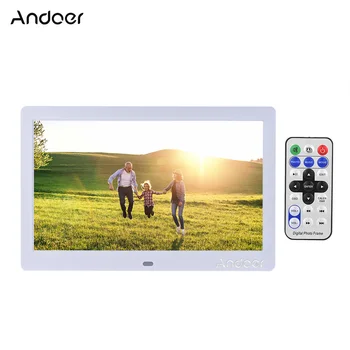 Andoer 10" HD Wide Screen LCD Digital Photo Frame Picture Frame 1024*600 Clock MP3 MP4 Video Player with Remote Control Gift 
Andoer 10" HD Wide Screen LCD Digital Photo Frame Picture Frame 1024*600 Clock MP3 MP4 Video Player with Remote Control Gift