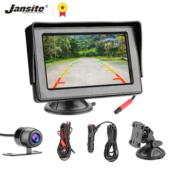 

Jansite 4.3" TFT LCD Car Monitor Display Cameras Reverse Camera Parking System for Car Rearview Monitors reverse image NTSC PAL