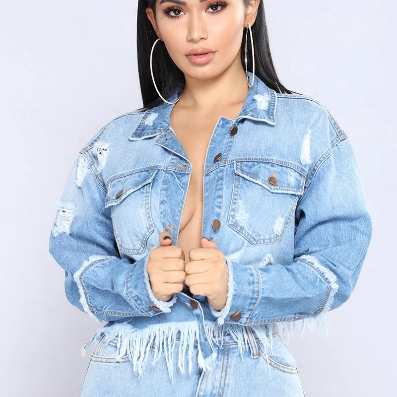 Wish Amazon ebay2018 New style short cowboy jacket worn tassled wind duan pi jian
Wish Amazon ebay2018 New style short cowboy jacket worn tassled wind duan pi jian