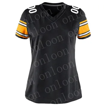 

Womens 2020 American Football Pittsburgh Sport fans Troy Polamalu Jerome Bettis Le'Veon Bell James Conner Devin Bush Jerseys