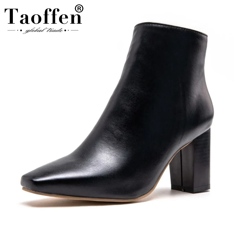 TAOFFEN Size 34-47 Black White Winter Ankle Boots Office Ladies Pointed Toe Work Simple Zipper Shoes Woman Autumn Footwear
TAOFFEN Size 34-47 Black White Winter Ankle Boots Office Ladies Pointed Toe Work Simple Zipper Shoes Woman Autumn Footwear