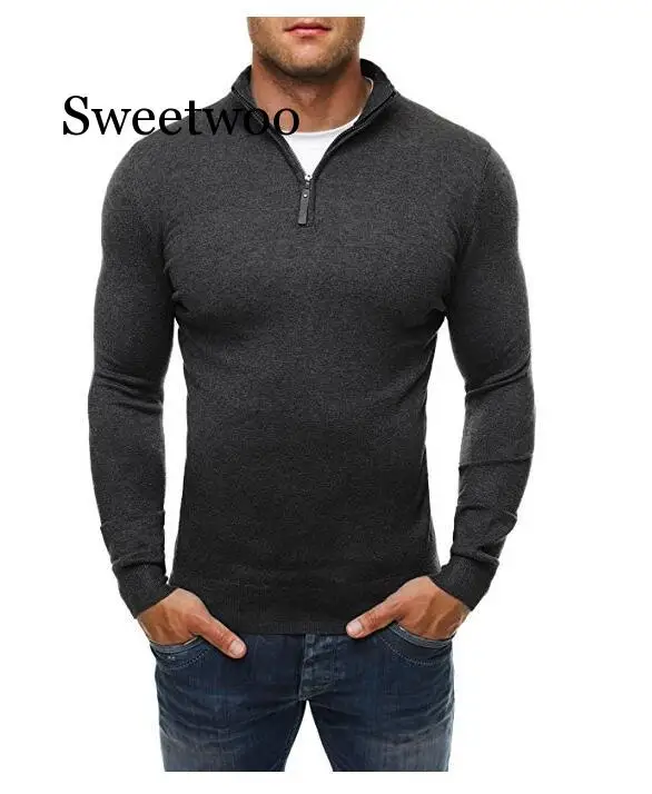 

2020 New Autumn Winter Fashion Men's Sweater Casual Sweater Turtleneck Men Slim Fit Knitting Sweaters Knitted Pullover Sweetwoo