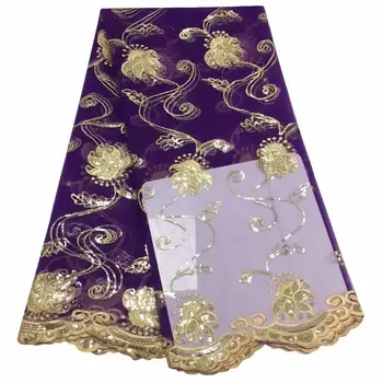 African Lace Fabric High Quality 3d French Lace Fabric With Purple Gold Line Sequins Embroidery Tulle Lace Fabric For Wedding
African Lace Fabric High Quality 3d French Lace Fabric With Purple Gold Line Sequins Embroidery Tulle Lace Fabric For Wedding