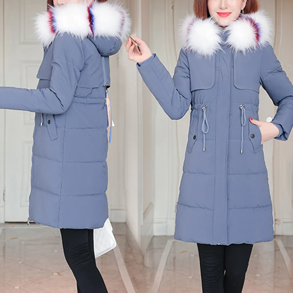 Новая модная женская зимняя куртка с хлопковой подкладкой теплое плотное пальто