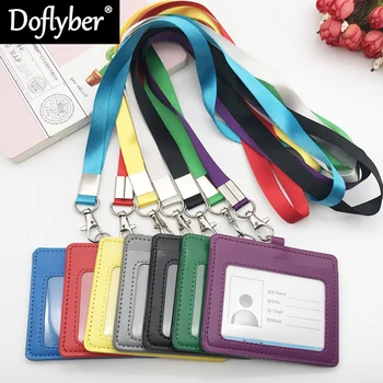 PU Leather Card Holder with Neck Lanyard Rope Double Card Sleeve ID Badge Case Clear Bank Credit Card Badge Holder Office Supply
PU Leather Card Holder with Neck Lanyard Rope Double Card Sleeve ID Badge Case Clear Bank Credit Card Badge Holder Office Supply