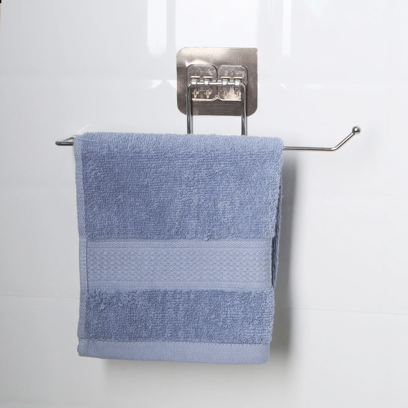 Вешалка для полотенец без перфорации дома подвесной держатель из нержавеющей