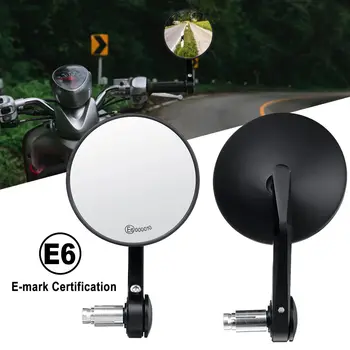 1 Pair 7/8" 22mm Universal Motorcycle Aluminum Rear View Black Handle Bar End Side Rearview Mirrors E6-Mark Certificated
1 Pair 7/8" 22mm Universal Motorcycle Aluminum Rear View Black Handle Bar End Side Rearview Mirrors E6-Mark Certificated
