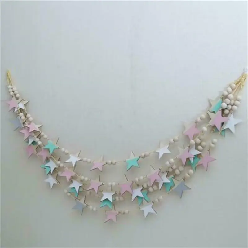 Fashion Wooden Hanging Wall Girl Bedroom Hanging Beads Banner Stars Baby Room Decoration
Fashion Wooden Hanging Wall Girl Bedroom Hanging Beads Banner Stars Baby Room Decoration