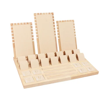 High Quality Bamboo Velvet Jewelry Display Earring Display Stand Ear Stud Earrings Holder Rack Storage Case Beige
High Quality Bamboo Velvet Jewelry Display Earring Display Stand Ear Stud Earrings Holder Rack Storage Case Beige