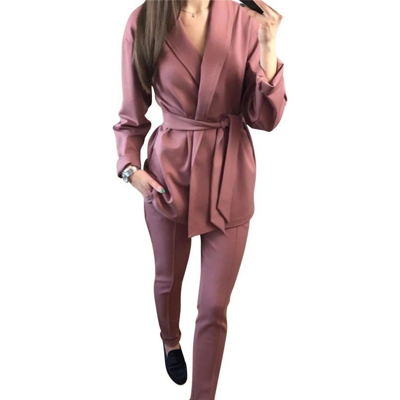 Office Lady Pant Suits Women's Sets Belt Blazer Top and Pencil Pants Two Piece Outfits Femme Ensemble Pantsuit Spring 2019
Office Lady Pant Suits Women's Sets Belt Blazer Top and Pencil Pants Two Piece Outfits Femme Ensemble Pantsuit Spring 2019