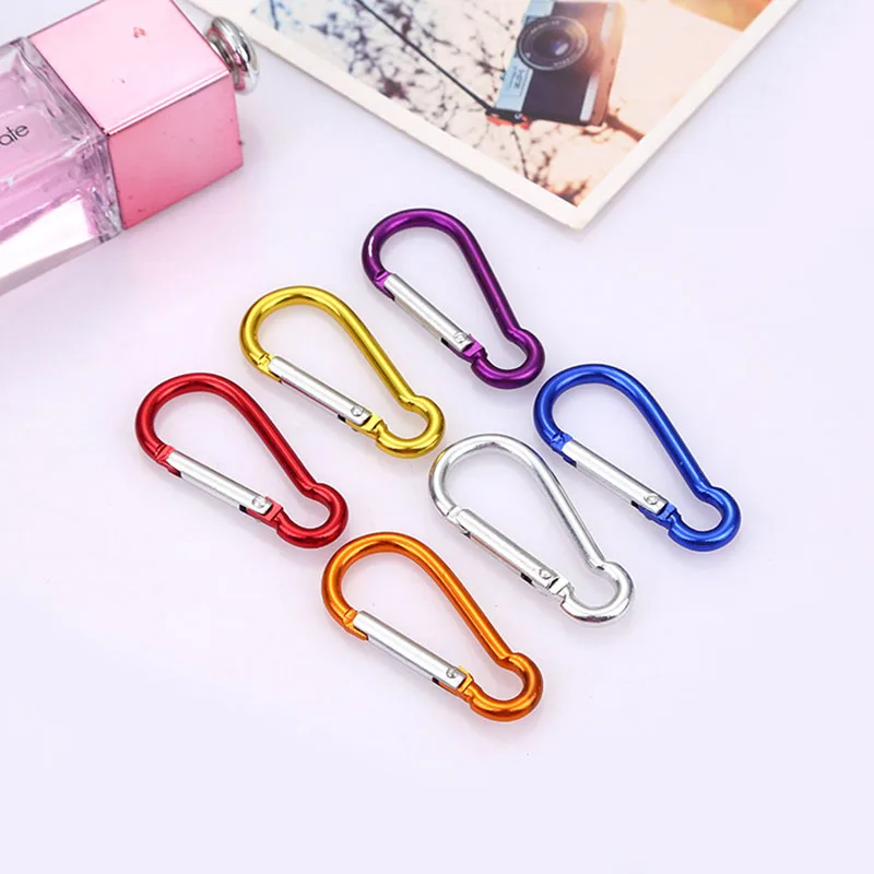 Description Picture 3 of item20PCS Aluminum Alloy Carabiner Key Chain Clip Keyring Snap Hook Water Bottle Buckle Outdoor Camping Travel Climbing Accessories