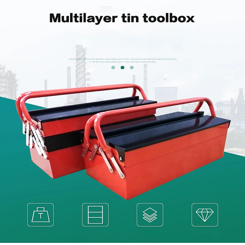 Large Two-layer Three-layer Folding Toolbox Multifunctional Household Toolbox Portable Car Iron Tool Box
Large Two-layer Three-layer Folding Toolbox Multifunctional Household Toolbox Portable Car Iron Tool Box