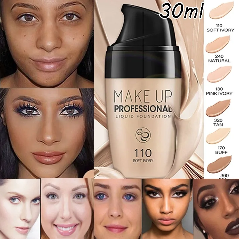 30ml Professional Full Coverage Liquid Foundation Natural Concealer Whitening Concealer Full Coverage Matte Base Facial Makeup
30ml Professional Full Coverage Liquid Foundation Natural Concealer Whitening Concealer Full Coverage Matte Base Facial Makeup