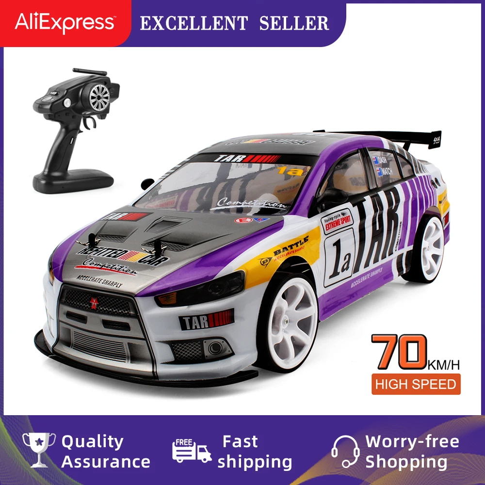 70KM/H High Speed RC Drifting Cars One-click Acceleration 1/10 4WD Remote Control Racing Cars Big Off-road Model toys for Kids
70KM/H High Speed RC Drifting Cars One-click Acceleration 1/10 4WD Remote Control Racing Cars Big Off-road Model toys for Kids