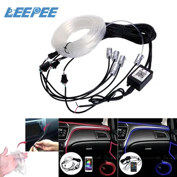 LEEPEE Auto Decorative Light Remote Control App Control Ambient Lamp 6 Meter RGB Fiber Optic Atmosphere Lamps Car Interior Light
LEEPEE Auto Decorative Light Remote Control App Control Ambient Lamp 6 Meter RGB Fiber Optic Atmosphere Lamps Car Interior Light