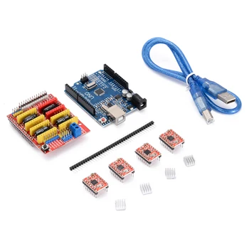 Cnc Shield V3 Engraving Machine 3D Printe + 4pcs A4988 Stepper Motor Driver For Arduino UNO R3 With USB Cable
Cnc Shield V3 Engraving Machine 3D Printe + 4pcs A4988 Stepper Motor Driver For Arduino UNO R3 With USB Cable