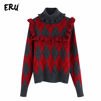ERU red geometric ruffles women sweater winter 2019 turtleneck long sleeve pull femme warm slim ladies sweaters jumper
ERU red geometric ruffles women sweater winter 2019 turtleneck long sleeve pull femme warm slim ladies sweaters jumper