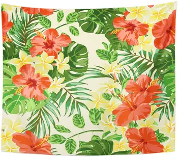 Exotic Pattern Tropical Leaves and Flowers on Plumeria Hibiscus Tapestry Home Decor Wall Hanging for Living Room Bedroom Dorm 50
Exotic Pattern Tropical Leaves and Flowers on Plumeria Hibiscus Tapestry Home Decor Wall Hanging for Living Room Bedroom Dorm 50