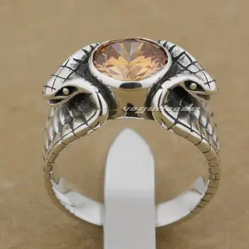 King Cobra Snake 925 Sterling Silver Orange CZ Stone Fashion Biker Rock Punk Style 9K011 US Size 7 to 15
King Cobra Snake 925 Sterling Silver Orange CZ Stone Fashion Biker Rock Punk Style 9K011 US Size 7 to 15