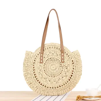 Summer Women Bag 2020 Fashion Women Round Straw Bag Rattan Woven Shoulder Bag Wicker Simple Portable Beach Tote Bolsa Feminina
Summer Women Bag 2020 Fashion Women Round Straw Bag Rattan Woven Shoulder Bag Wicker Simple Portable Beach Tote Bolsa Feminina