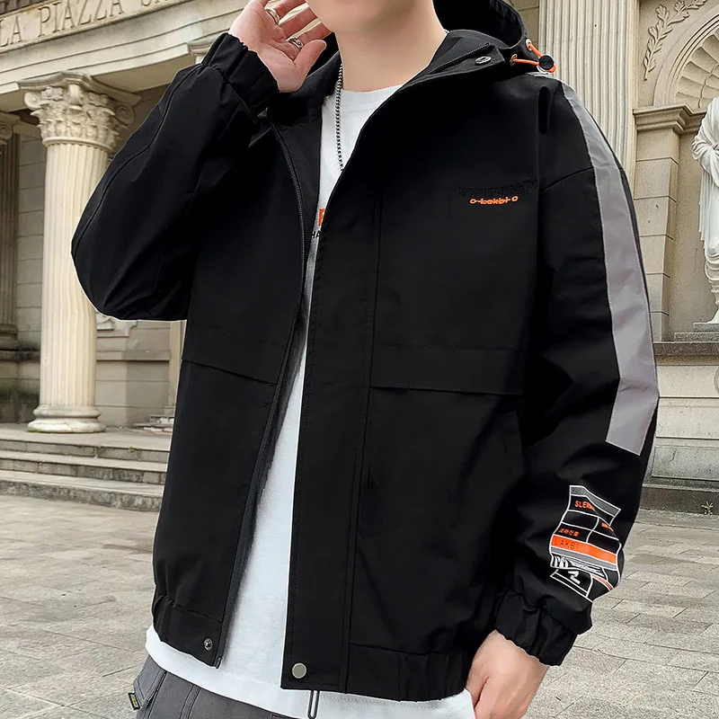 2019 Popular Brand MEN'S Jacket Teenager Embroidered Hooded Tooling Jacket Men's Handsome Contrast Color Jacket Men's
2019 Popular Brand MEN'S Jacket Teenager Embroidered Hooded Tooling Jacket Men's Handsome Contrast Color Jacket Men's