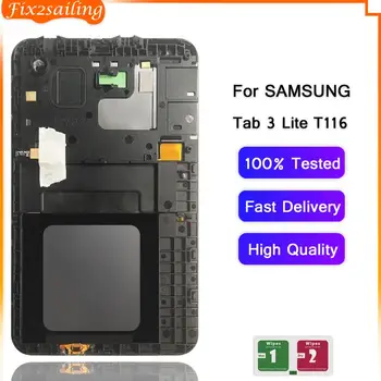 For Samsung GALAXY Tab 3 Lite SM-T113 T116 LCD Display Touch Screen Digitizer Sensors Assembly Panel Replacement with Frame
For Samsung GALAXY Tab 3 Lite SM-T113 T116 LCD Display Touch Screen Digitizer Sensors Assembly Panel Replacement with Frame