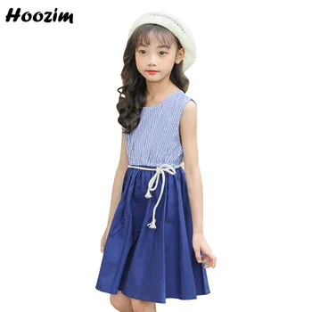 Casua Pleated Back Zipper Sleeveless Dress Girls 6-15 Years Summer Chic Colorblock Striped Drawstring Waist Beach Dresses Child
Casua Pleated Back Zipper Sleeveless Dress Girls 6-15 Years Summer Chic Colorblock Striped Drawstring Waist Beach Dresses Child