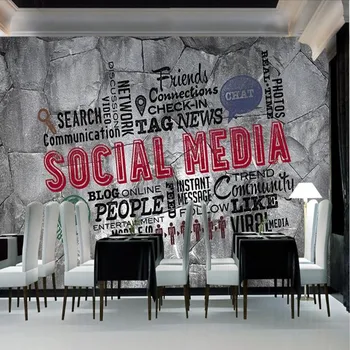 milofi custom 3D European and American English label cement wall large TV background wallpaper mural 
milofi custom 3D European and American English label cement wall large TV background wallpaper mural