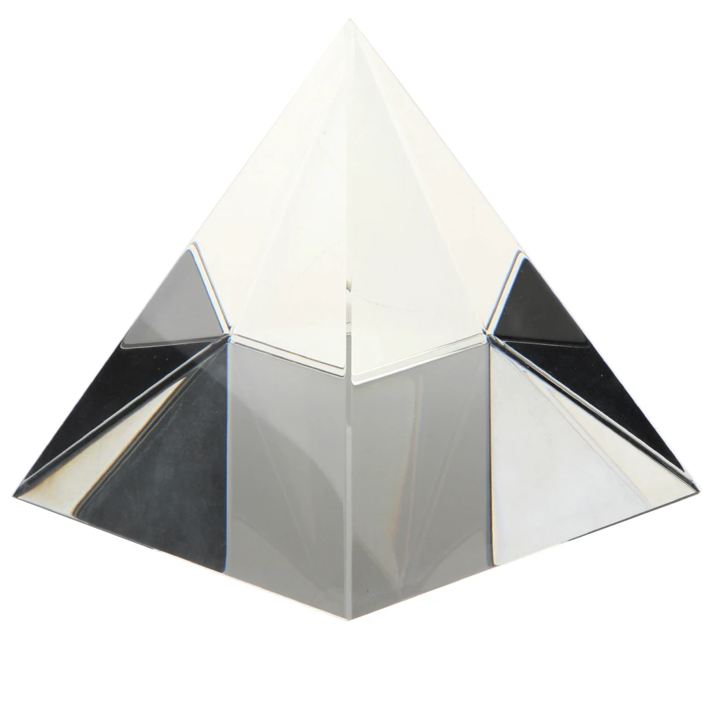 2.4'' Transparent K9 Crystal Optical Pyramid Prism Suncather, Paperweight Collectible Home Ornament Gift 2.4'' Transparent K9 Crystal Optical Pyramid Prism Suncather, Paperweight Collectible Home Ornament Gift
