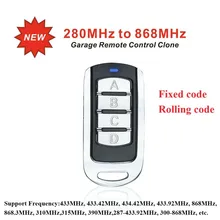 Garage door remote control for 433mhz garage command 868MHz replicator garage door opener rolling code transmitter control 
Garage door remote control for 433mhz garage command 868MHz replicator garage door opener rolling code transmitter control