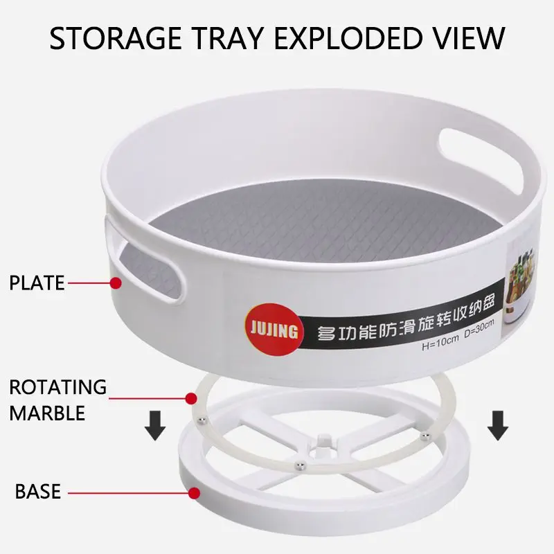 Multifunctional Rotating Storage Tray Fruit Snack Dried Storage Plate Plastic Desktop Organizer Non-Slip For Kitchen Bathroom
Multifunctional Rotating Storage Tray Fruit Snack Dried Storage Plate Plastic Desktop Organizer Non-Slip For Kitchen Bathroom
