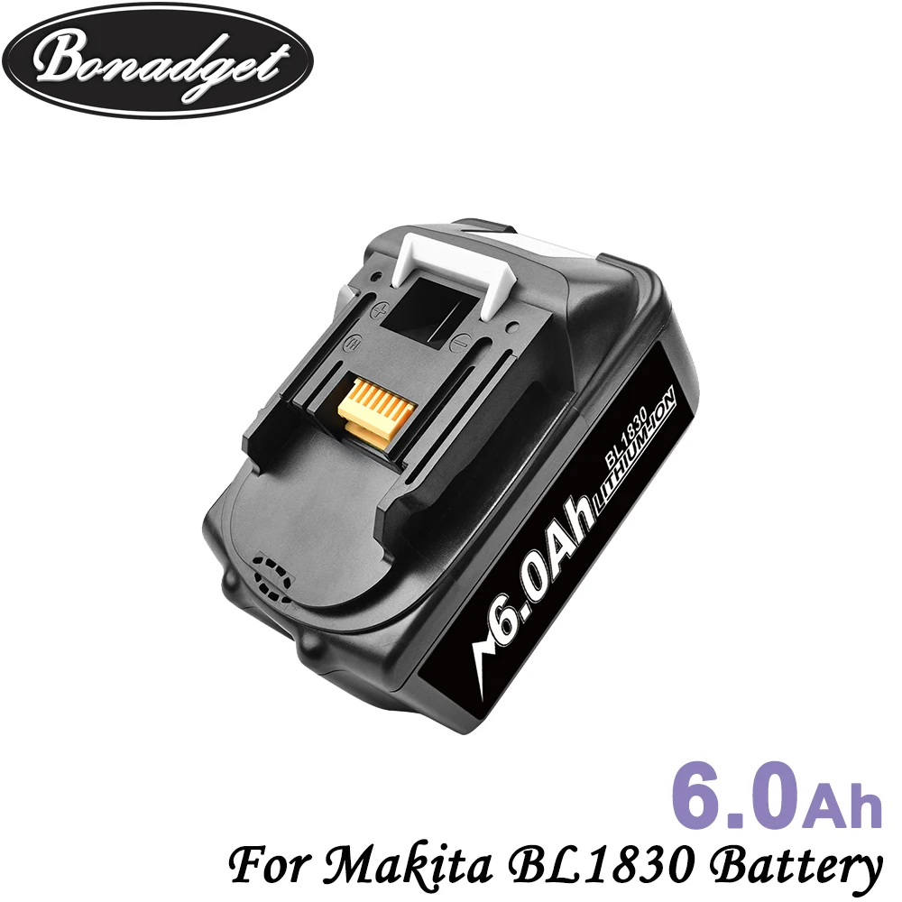 Литий ионный аккумулятор Bonadget для Makita BL1830 BL1815 BL1860 BL1840 194205 3|Перезаряжаемые
