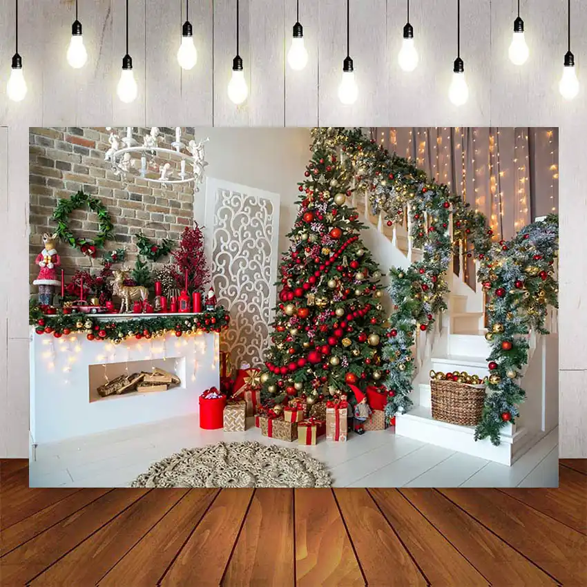 photography background christmas wreath flash decoration tree