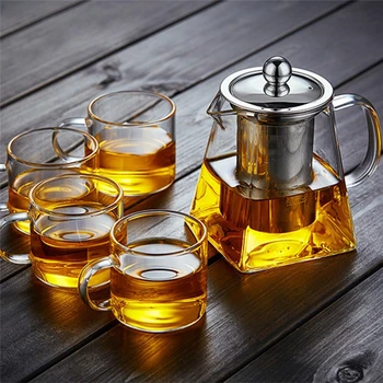 Tea Pot Thick Glass Teapots Stainless Steel Filter Set 350ML/550ML/750ML Heat Resistant Chinese Kung Fu Tea Teaware Accessory
Tea Pot Thick Glass Teapots Stainless Steel Filter Set 350ML/550ML/750ML Heat Resistant Chinese Kung Fu Tea Teaware Accessory