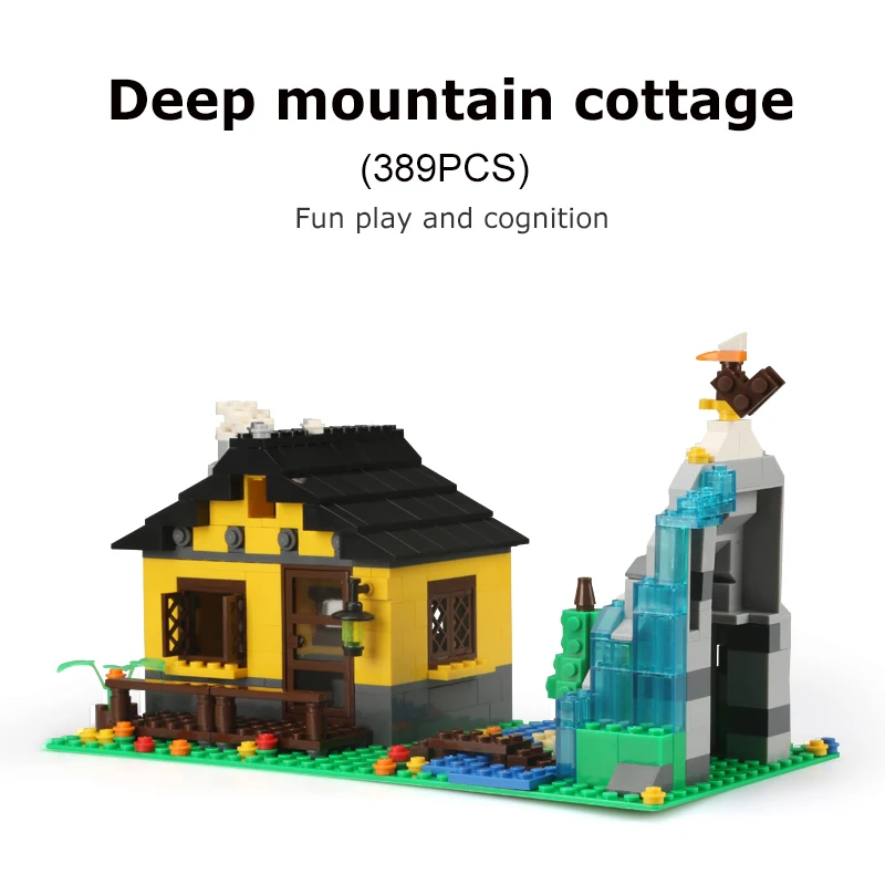 Creative Construction Building DIY Assembly Bricks 389PCS Deep Mountain Cottage Building Blocks Architecture Series Block Toys
Creative Construction Building DIY Assembly Bricks 389PCS Deep Mountain Cottage Building Blocks Architecture Series Block Toys