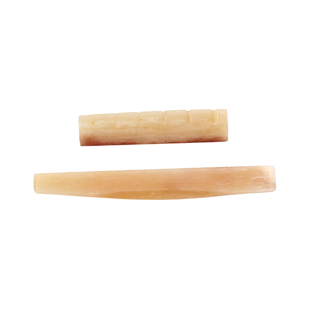 Guitar Buffalo Bone Bridge Saddle Nut, Saddle And Groin Pad For 6 String Acoustic Guitar Parts, Beige Guitar Buffalo Bone Bridge Saddle Nut, Saddle And Groin Pad For 6 String Acoustic Guitar Parts, Beige