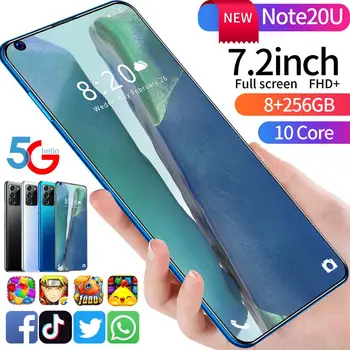 2020 Note20U Cell Phone 6800mAh 7.2 Inch HD 8g+256g Dual Card Dual Standby Fingerprint Face Unlock 4G Network
2020 Note20U Cell Phone 6800mAh 7.2 Inch HD 8g+256g Dual Card Dual Standby Fingerprint Face Unlock 4G Network