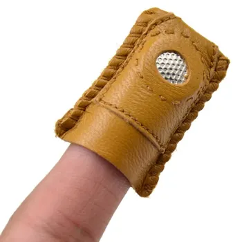 New 1Pcs Handmade Synthetic Leather Needlework Thimble Cover Coin Thimble With Metal Tip DIY Sewing Tool
New 1Pcs Handmade Synthetic Leather Needlework Thimble Cover Coin Thimble With Metal Tip DIY Sewing Tool
