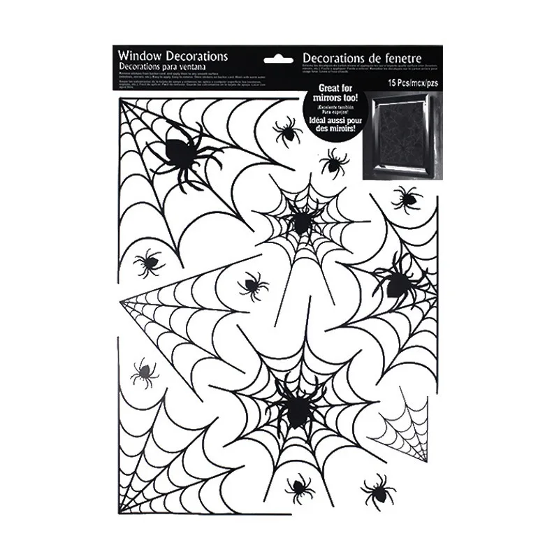 Reusable Halloween Spider Window Sticker Static Wlectricity Sticker Spider Web Self-adhere Window Decal Halloween Party Decor
Reusable Halloween Spider Window Sticker Static Wlectricity Sticker Spider Web Self-adhere Window Decal Halloween Party Decor