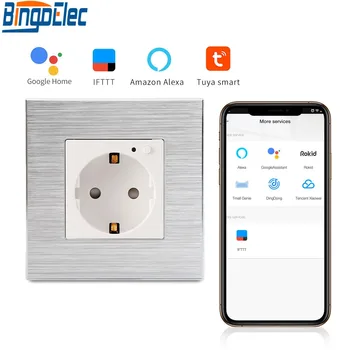 Bingoelec EU Standard Smart Life Germany Wifi Wall Socket 16A Work For Alexa Google Home,Aluminum Alloy Panel ,86*86mm
Bingoelec EU Standard Smart Life Germany Wifi Wall Socket 16A Work For Alexa Google Home,Aluminum Alloy Panel ,86*86mm