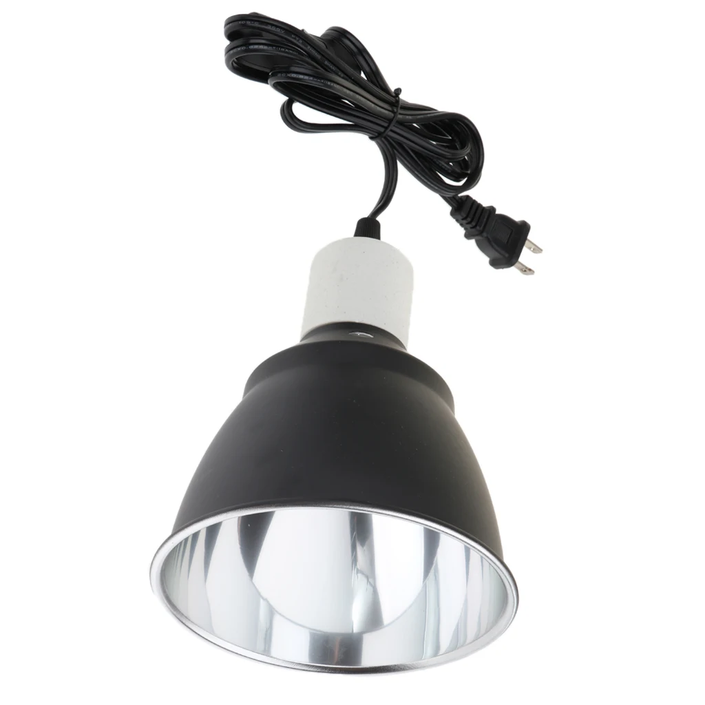 300W Metal Ceramic Heat UV UVB Lamp Light Holder Dome Shape Brooder Reptile Black E27 US Plug 300W Metal Ceramic Heat UV UVB Lamp Light Holder Dome Shape Brooder Reptile Black E27 US Plug