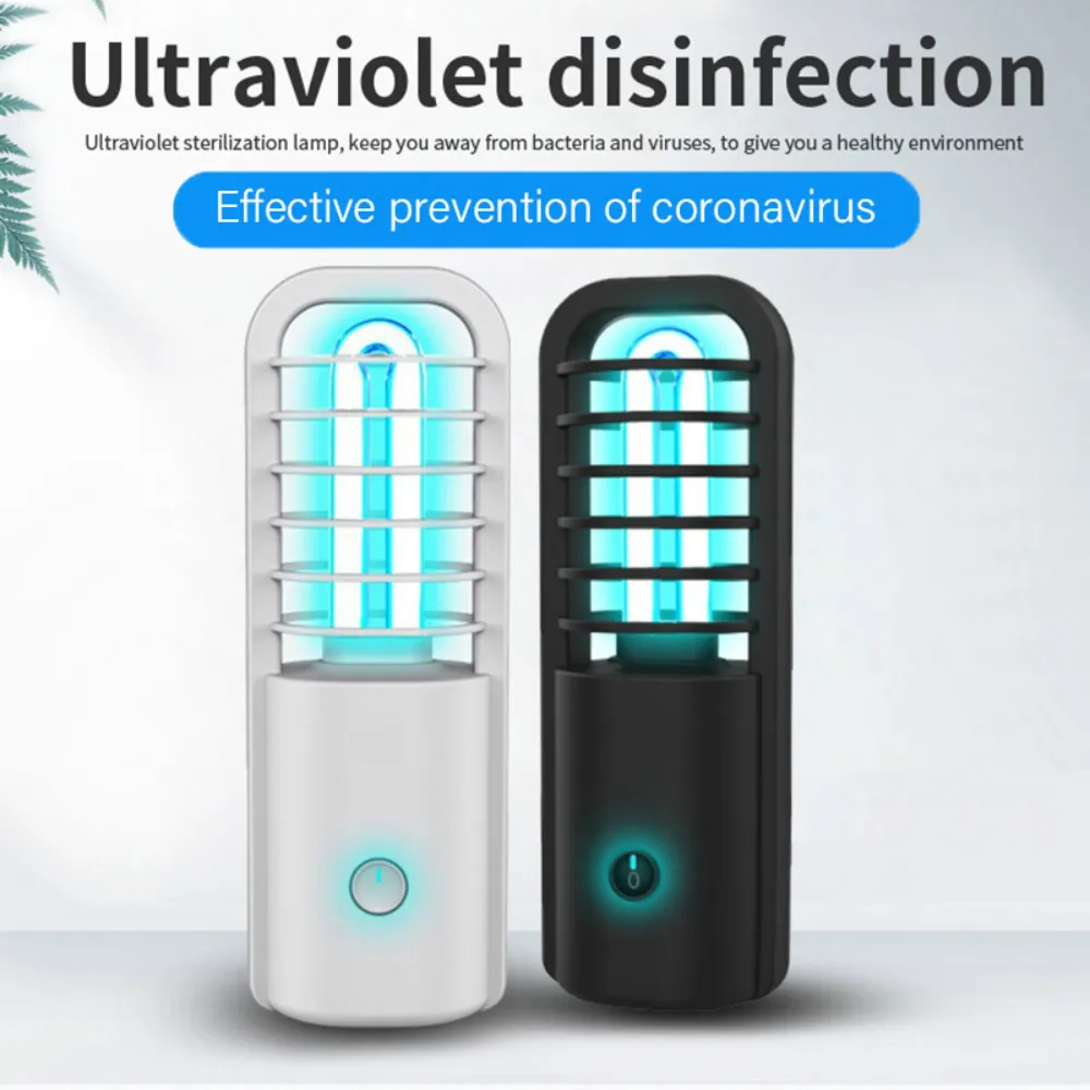 

New car portable USB rechargeable ultraviolet germicidal lamp indoor mini UVC sterilization violet disinfection lamp