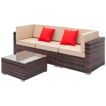 Weaving Rattan Sofa Set With 2pcs Corner Sofas & 1pcs Single Sofas & 1 Pcs Coffee Table
Weaving Rattan Sofa Set With 2pcs Corner Sofas & 1pcs Single Sofas & 1 Pcs Coffee Table