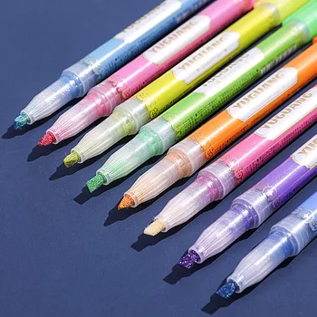 8 pcs/lot Creative Glitter Highlighter Cute 8 colors Drawing Painting Art Marker Pen School supplies Stationery gift
8 pcs/lot Creative Glitter Highlighter Cute 8 colors Drawing Painting Art Marker Pen School supplies Stationery gift