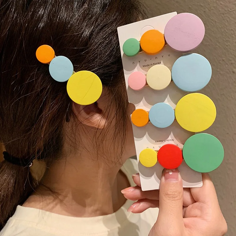 Ins Net Red Rainbow Color Wooden Round Hairpin Korean Girl Cute Candy Color Side Clip Bangs Hairpin Headdress
Ins Net Red Rainbow Color Wooden Round Hairpin Korean Girl Cute Candy Color Side Clip Bangs Hairpin Headdress
