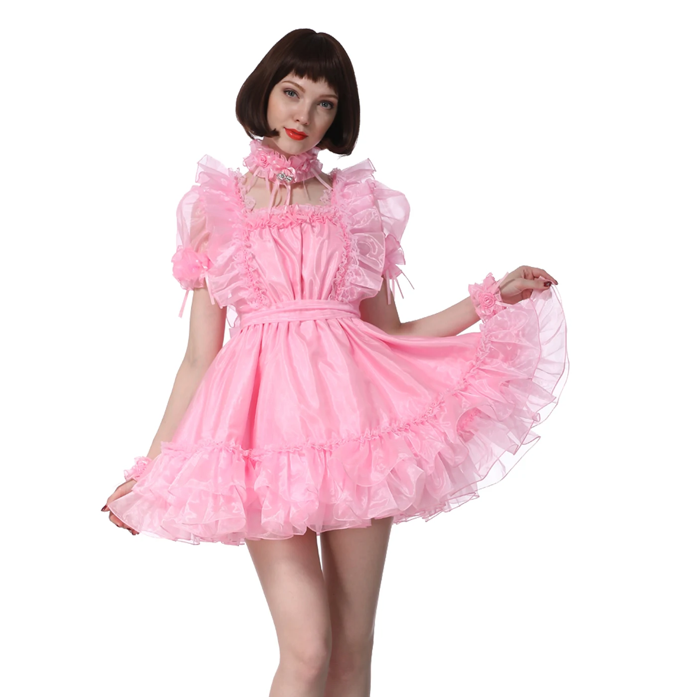 Sissy Girl Maid Square Cut Neckline Organza Pink Puffy Dress Crossdress Cosplay Costume
Sissy Girl Maid Square Cut Neckline Organza Pink Puffy Dress Crossdress Cosplay Costume