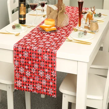 Christmas Table Runner Snowflake/Elk Print Rectangular Party Decor Table Runner Tablecloth Xmas Table Cover Decor 183x36cm
Christmas Table Runner Snowflake/Elk Print Rectangular Party Decor Table Runner Tablecloth Xmas Table Cover Decor 183x36cm