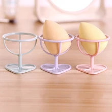 Kształt serca gąbka do makijażu uchwyt gąbka kosmetyczna stojak jajko Powder Puff Storage Rack suszarka organizator na przybory do makijażu półka zestawy narzędzi(China)